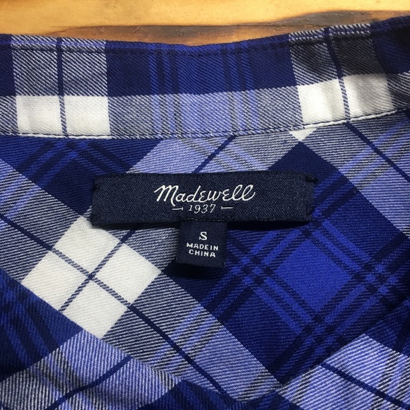 Madewell | Smocked Plaid Pull Over - Picture 5 of 6